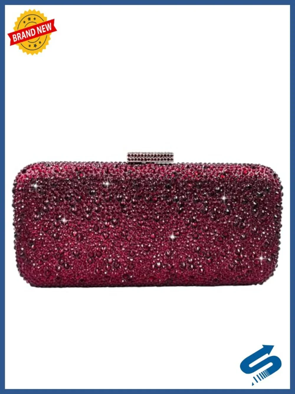 Mini Bling Crystal Clutch Purse for Women, Formal Evening Handbag, Rhinestone